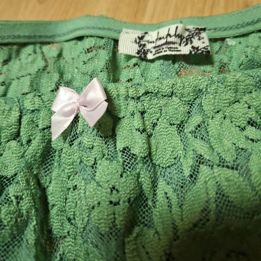NEW Intimately Free People All Day Lace Capris green M - Picture 9 of 9
